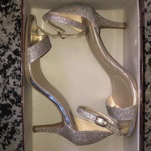 Low silver/ gold heels